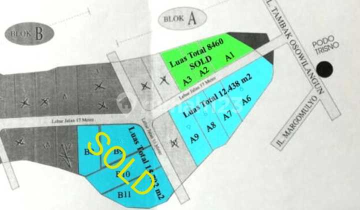 Tanah Lokasi Strategis Siap Bangun Raya Tambak Osowilangon Surabaya Barat