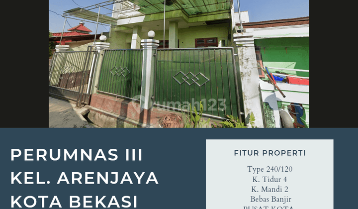 DIJUAL RUMAH PERUMNAS III KEL. ARENJAYA KOTA BEKASI - PROSES LELANG 1