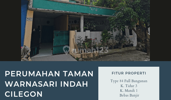 DIJUAL RUMAH PERUMAHAN TAMAN WARNASARI INDAH CILEGON - PROSES LELANG CASH AND CLEAN 1