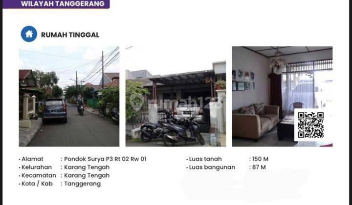 PROPERTY (CESSIE) PERUMAHAN PONDOK SURYA KARANG TENGAH TANGERANG  1