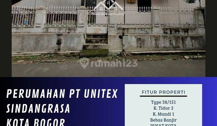 DIJUAL RUMAH DI PERUMAHAN PT UNITEX SINDANGRASA KOTA BOGOR - VIA LELANG 1