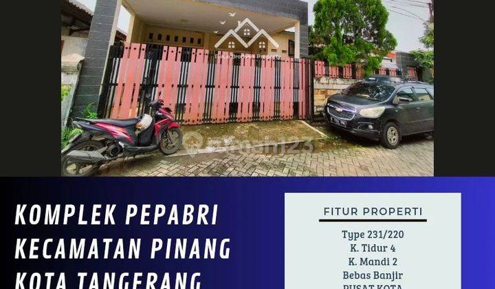 DIJUAL RUMAH DI KOMPLEK PEPABRI KECAMATAN PINANG KOTA TANGERANG B- VIA LELANG 1