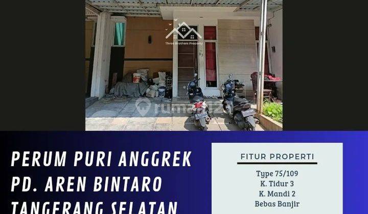 DIJUAL RUMAH DI PERUM PURI ANGGREK BINTARO TANGERANG SELATAN - VIA CESSIE/PIUTANG 1