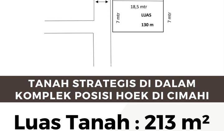 Tanah Datar Siap Bangun Posisi Hook Dalam Komplek Di Cimahi 2