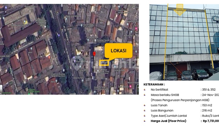 3-Story Shop House in Tebet Saharjo, South Jakarta 1