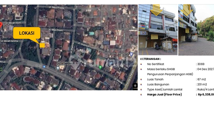 FOR SALE: SHOPHOUSE IN PERMATA HIJAU, SOUTH JAKARTA 1