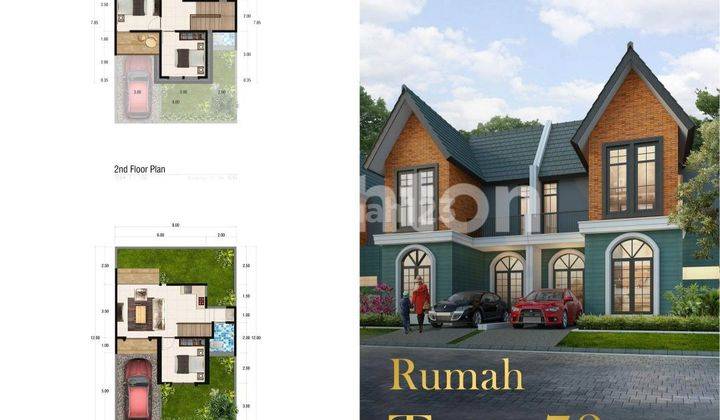 Rumah 2 lantai type 78 Panderman Hill 1