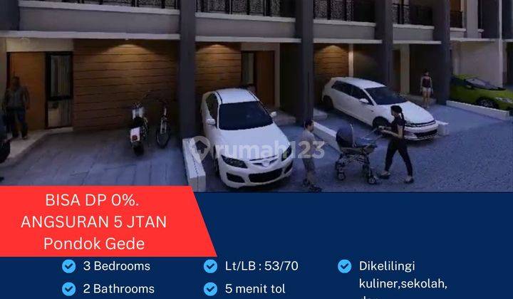 Rumah 2 Lantai , Dekat Tol Dan Bandara Di Jatiwaringin, 1