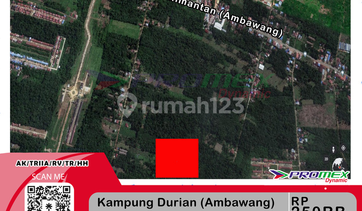 Lahan Luas Harga Terjangkau Jl. Kampung Durian Pontianak Kalimantan Barat ak  1