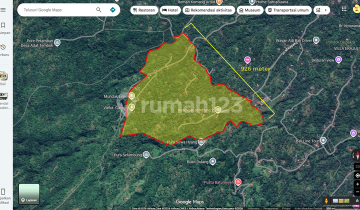 Pa163 For Sale 50 Hectares of Garden Land with Sea View in Tembok Buleleng