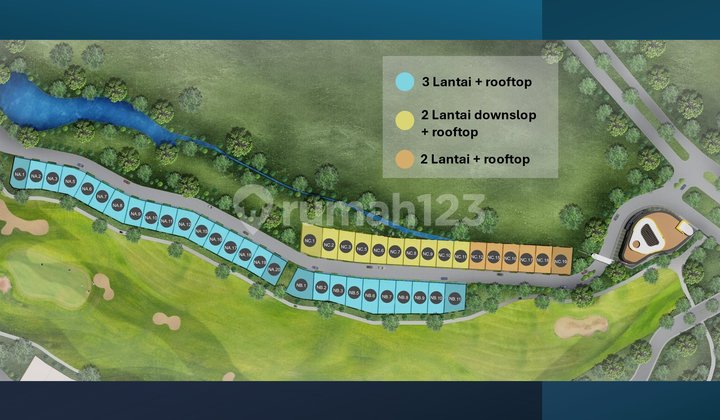 Pa16 Dijual Villa Pribadi dengan Lapangan New Kuta Golf di Pecatu