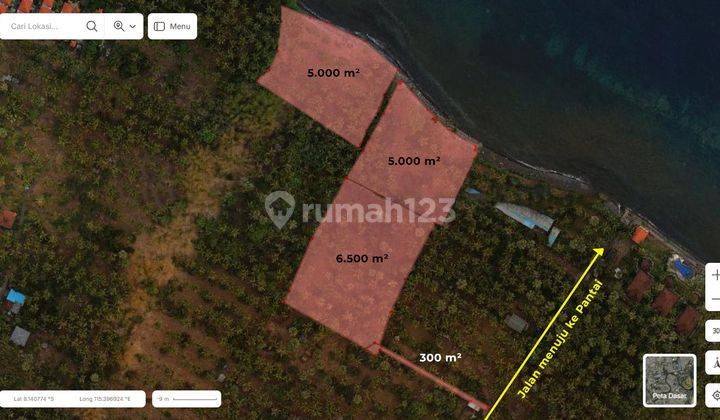 Dijual Tanah Luas 168 Are Pinggir Pantai di Sambirenteng Buleleng 2