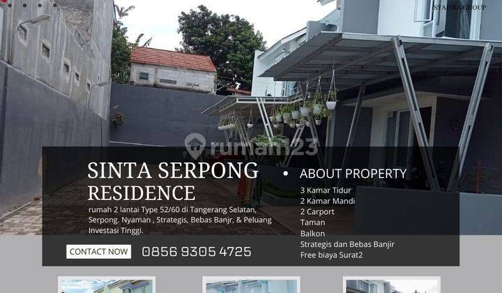 Sinta Serpong Residence Rumah Baru 2lt Idaman Orang Kaya 1