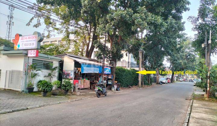 Tanah di Bsd Dekat Dengan Tol Pasar Modern. Cocok Untuk Kantor Swasta, Daycare, Klinik Dokter. Bisa Dibangun 4 6 Lantai. Depan Dan Belakang Jalan 2