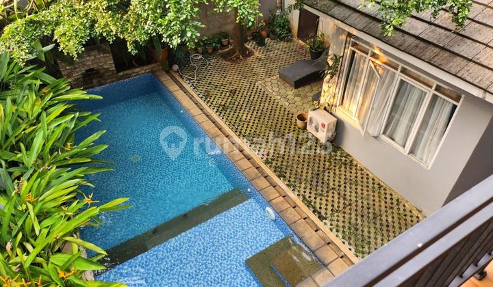 For sale furnished house with swimming pool in Citra Indah City Jonggol.