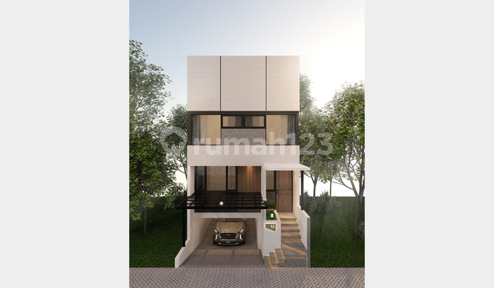 Rumah  cisitu 3 lantai bergaya modern Dago Valley 7 menit ke ITB