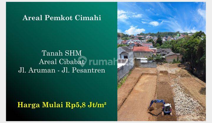 Tanah di Cimahi Cibabat Jl. Aruman Jl. Pesantren, SHM 1