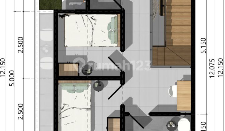 Rumah 2 Lantai dengan Open Space - Lebih Sejuk & Lega 2