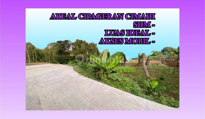 Jual Tanah Cimahi Areal Cipageran Dekat Pasar Atas, SHM 1