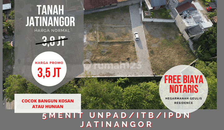 Jual Tanah Jatinangor Cocok Untuk Kostan Dan Hunian, SHM 1