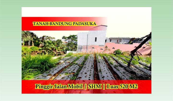 Tanah Dijual Bandung Cimenyan Padasuka Pinggir Jalan Mobil, SHM 1