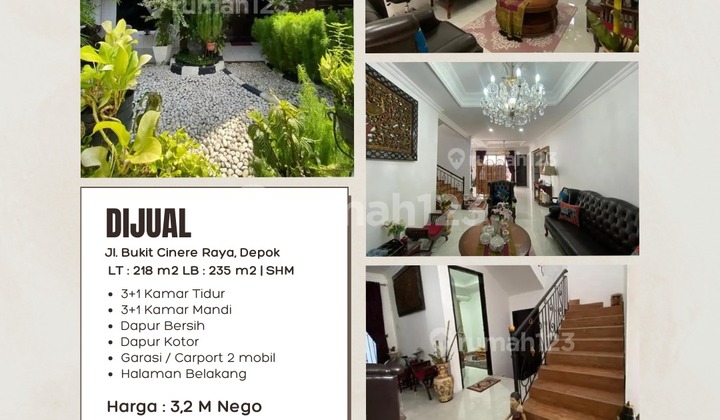 Rumah Bagus 235M Dalam Komplek di Jl. Bukit Cinere, Depok