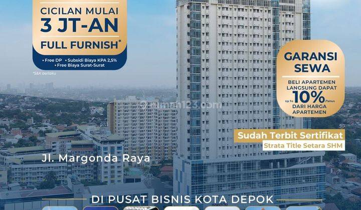 Apartement Atlanta Residence 1 BR Furnished Baru, Free Biaya2 1