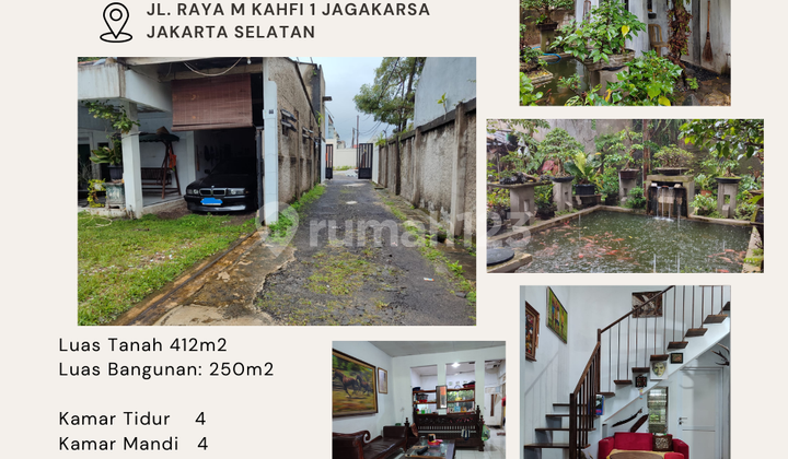Rumah Lama Hitung Tanah di Jl. M Kahfi I Jagakarsa, Jakarta Selatan