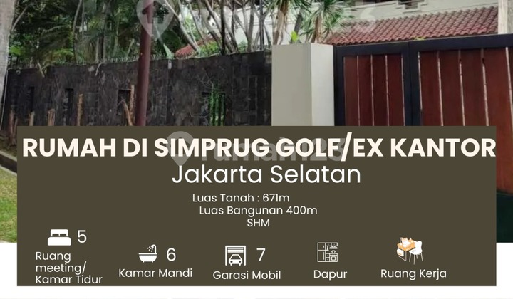 Rumah 2 Lantai 671M di Simprug Golf (Ex. Kantor) , Jakarta Selatan Rumah 2 Lantai 671M di Simprug Golf (Ex. Kantor) , Jakarta Selatan