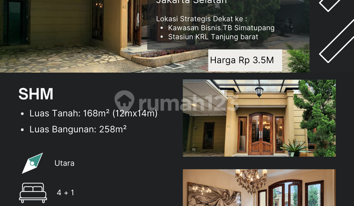 Rumah 2 Lantai Furnished di Townhouse Lenteng Agung, Jakarta Selatan