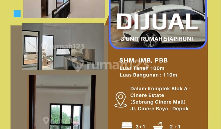 Ready-to-Occupy 2-Story House in Cinere Estate Complex Block A, Depok