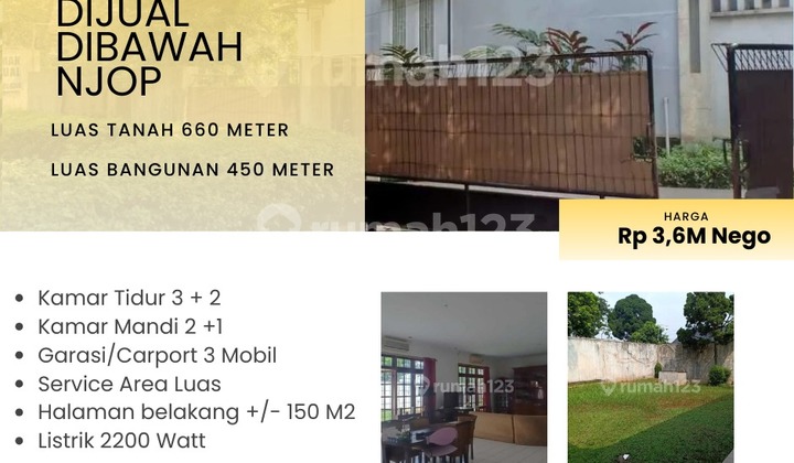 Rumah Dibawah NJOP Unfurnished SHM di Cinere, Depok