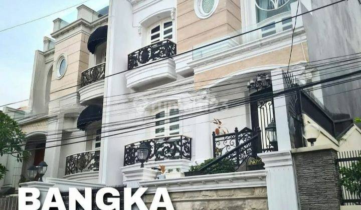 For Sale Dijual Rumah Mewah Murah Jual Cepat Bangunan 2 Lantai Fully Furnish Design Eropa Classic Siap Huni Good Location Harga Murah Negosiable Di Bangka Kemang Jakarta Selatan 3