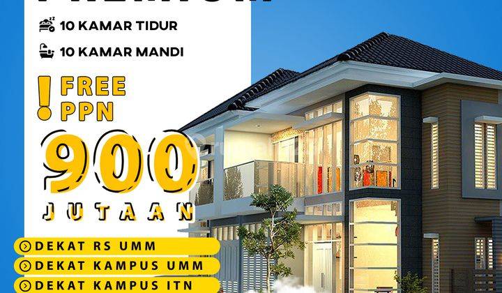 Rumah Kost Belakang Umm 2 Lantai Baru Furnished SHM  1