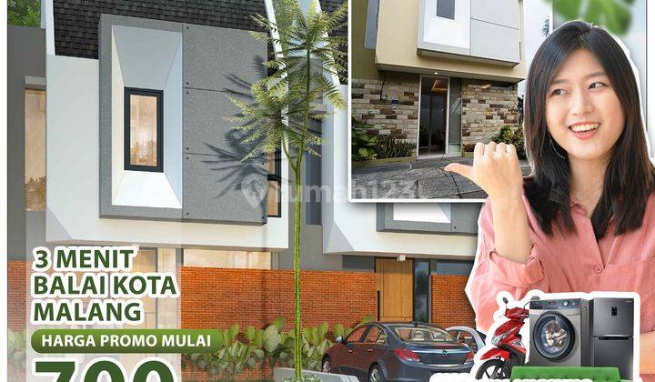 Rumah 2 Lantai Baru SHM di Kota Malang, Dekat Balaikota Malang 2