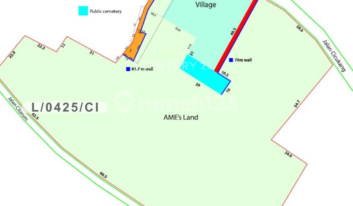 Tanah Luas 14386 Lokasi Jl Cicukang Tengah Sayap TKI Bandung 1