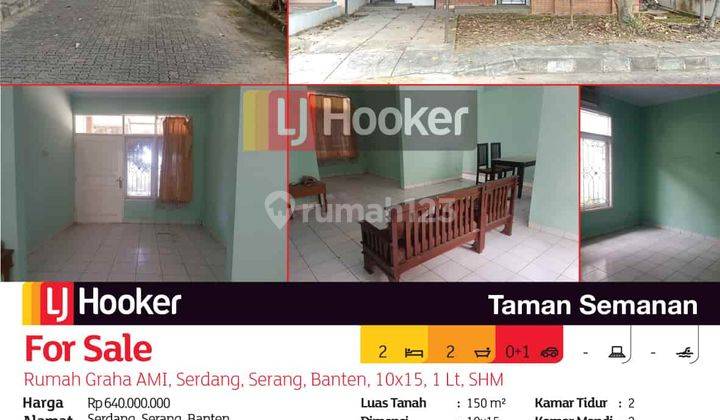 Tsi 14516, Rumah Graha Ami, Serdang, Serang, 10x15m, 1 Lt, SHM 2