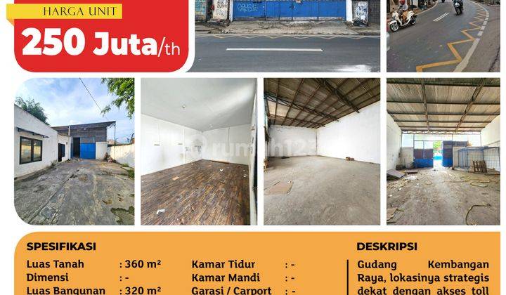 Sewa Gudang Kembangan Raya, Jakarta Barat, 360m², SHM 2