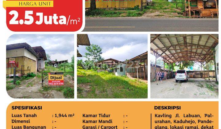 Kavling Jl. Labuan, Palurahan, Kaduhejo, Pandeglang, 1.944m², SHM 2