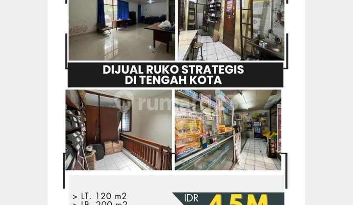 Dijual Ruko Strategis SHM 2 Lantai di Tengah Bandung Kota, Bandung