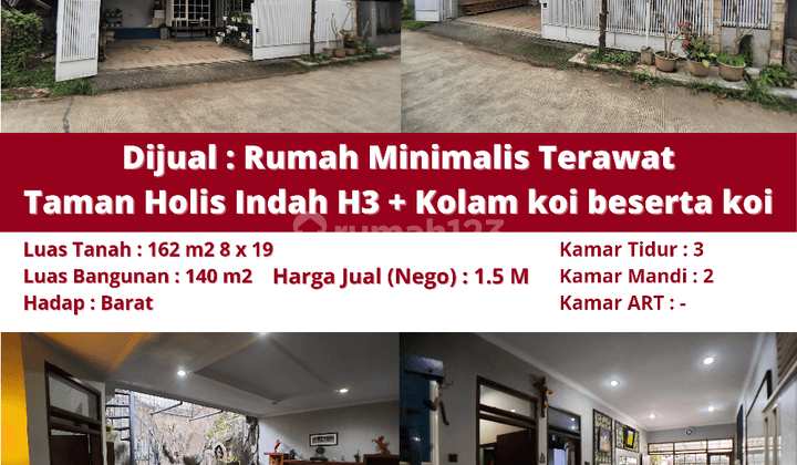 Rumah Minimalis bagus Semi Furnished Di Taman Holis Indah H3, Bandung 2