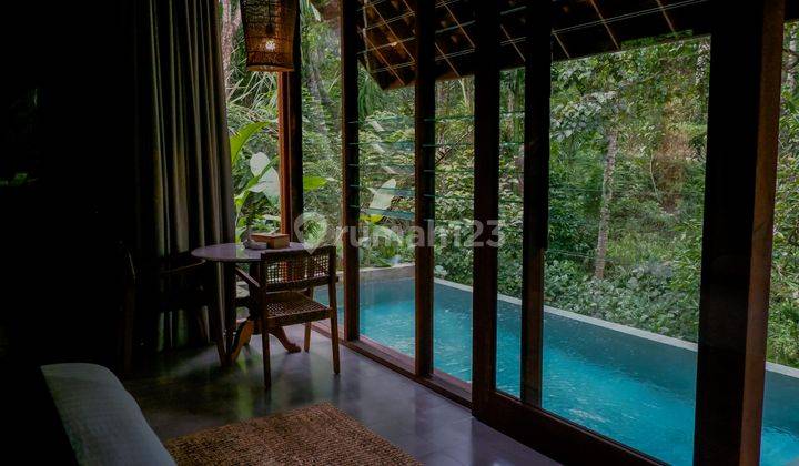 Vila with natural view jungle and river Ubud Bali 2