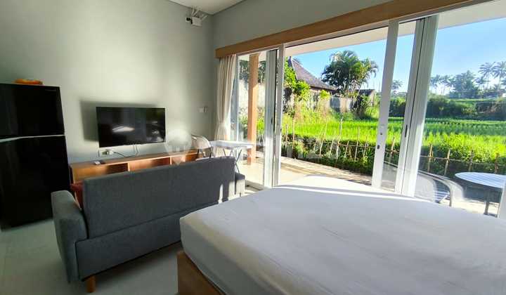 One Bedroom Apartment Fully Furnished with Rice Field View in Ubud Om