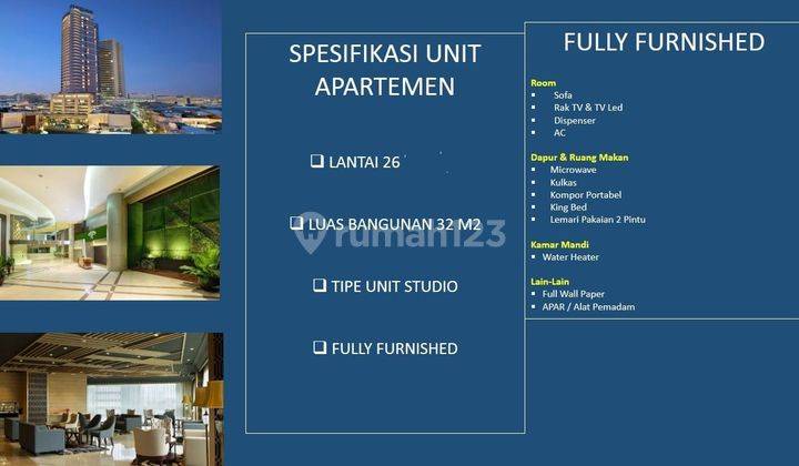 Apartement Pasar Baru Mansion Flash Sale Furnish 1