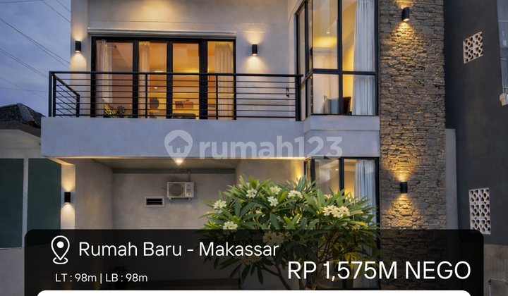 Rumah Mewah di Panakkukang Makassar, Rumah Baru Ada Rooftop, Lokasi Strategis di Pusat Kota 2