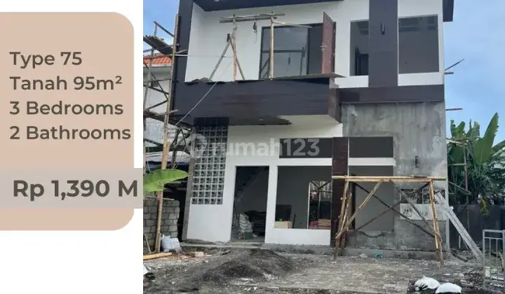 Rumah Baru Siap Huni 2 Lantai di Jl Mahendradata 7