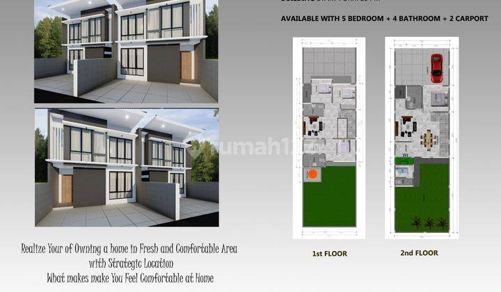 Jual Cepat Rumah Baru Pondok Hijau Bandung Utara Modern Minimalis 1