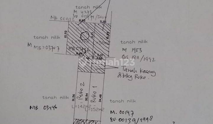  Ruko di Jl Sukarno Tabanan, Dauhpeken 250 m² SHM - Sertifikat Hak Milik 2