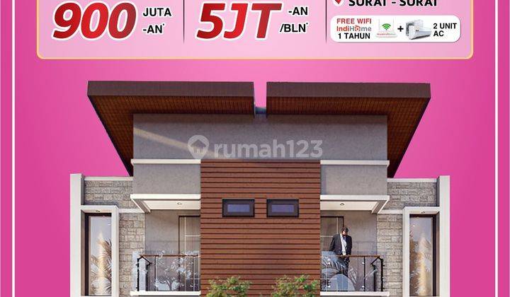 RUMAH 2 LANTAI 3 KAMAR TIDUR ARTHA GRIYA LESTARI FREE DP FREE 1