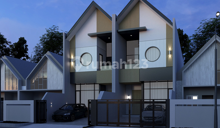 Rumah Desain Modern  Scandinavian di Mekarwangi Kota Bandung